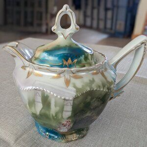 Unique JPSV 5" Vintage Handpainted Teapot